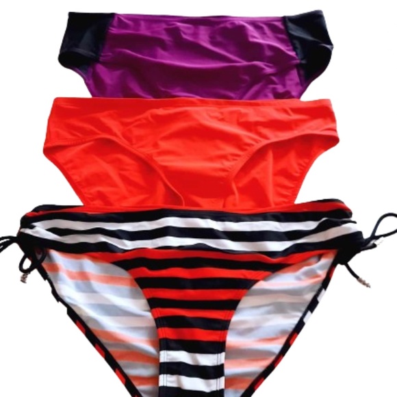 Bikini Bottom Bundle Red/Black/Purple size 12/Large - Picture 1 of 5